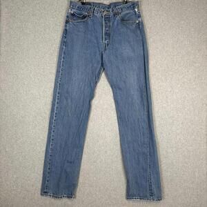 Vintage Levi's Men's Size 34x36 501 Relaxed Fit Blue Jeans